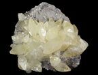Calcite On Quartz & Sphalerite - Elmwood Mine #66313-1